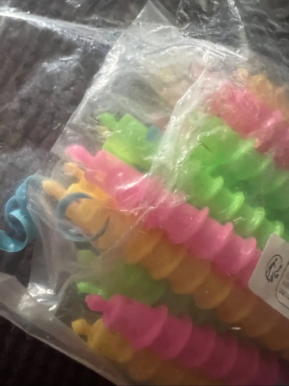 Set of Multicolor Spiral Hair Curlers - Pink, Green, Yellow, Blue